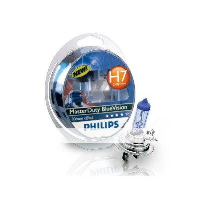 Галогеновая лампа Philips H7 MasterDuty BlueVision 4000K набор